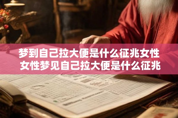 梦到自己拉大便是什么征兆女性 女性梦见自己拉大便是什么征兆 梦到自己拉大便是什么征兆女性 女性梦见自己拉大便是什么征兆