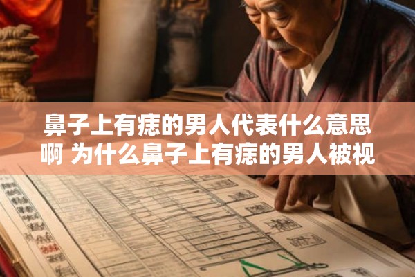 鼻子上有痣的男人代表什么意思啊 为什么鼻子上有痣的男人被视为有特别的象征意义