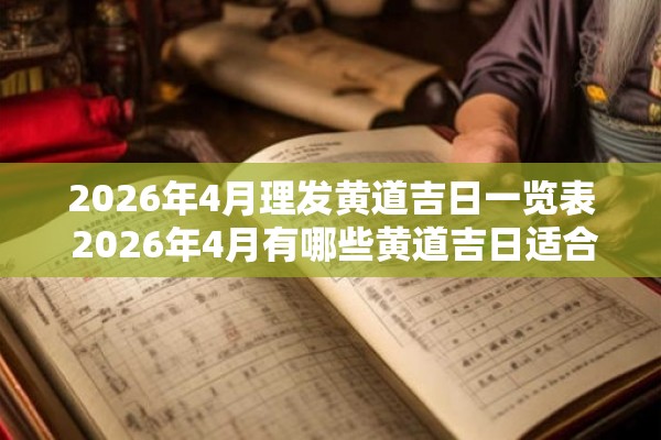 2026年4月理发黄道吉日一览表 2026年4月有哪些黄道吉日适合理发可否提供一览表