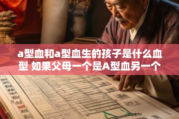 a型血和a型血生的孩子是什么血型 如果父母一个是A型血另一个是A型血那么他们的孩子会是什么血型
