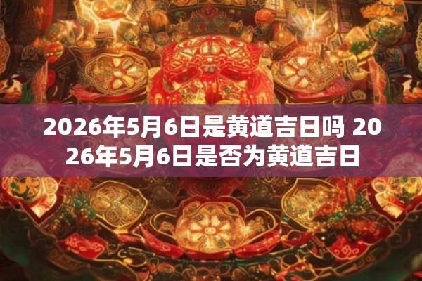 2026年5月6日是黄道吉日吗 2026年5月6日是否为黄道吉日