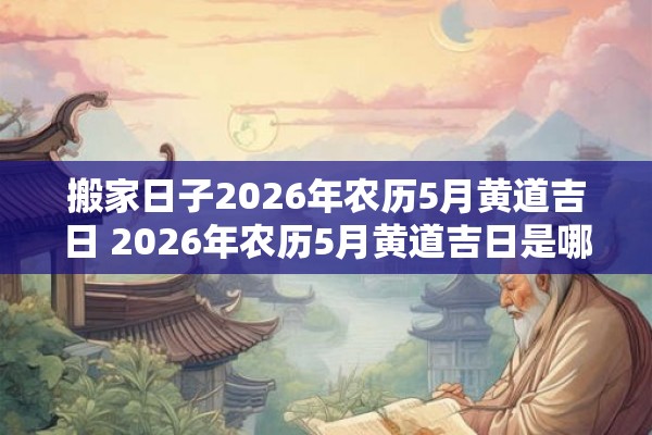 搬家日子2026年农历5月黄道吉日 2026年农历5月黄道吉日是哪一天搬家最好