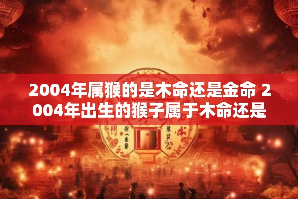 2004年属猴的是木命还是金命 2004年出生的猴子属于木命还是金命