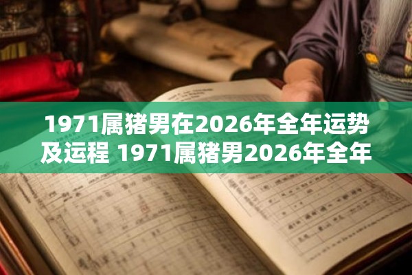 1971属猪男在2026年全年运势及运程 1971属猪男2026年全年运势如何运程如何