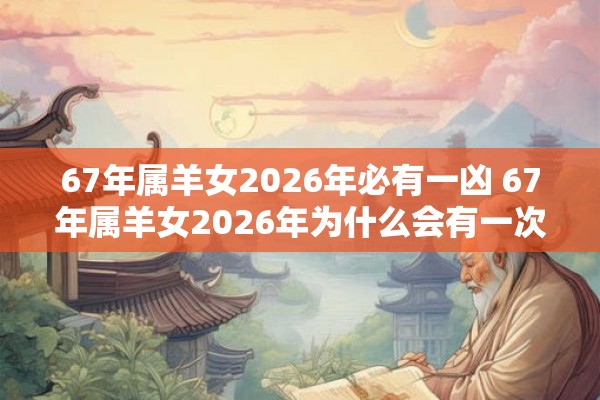 67年属羊女2026年必有一凶 67年属羊女2026年为什么会有一次凶运