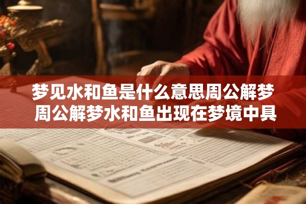 梦见水和鱼是什么意思周公解梦 周公解梦水和鱼出现在梦境中具有什么含义