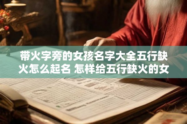 带火字旁的女孩名字大全五行缺火怎么起名 怎样给五行缺火的女孩起一个带火字旁的名字大全