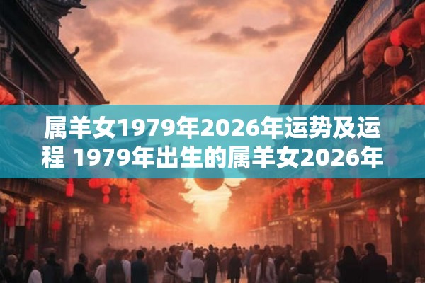 属羊女1979年2026年运势及运程 1979年出生的属羊女2026年的运势和运程如何