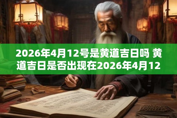 2026年4月12号是黄道吉日吗 黄道吉日是否出现在2026年4月12日