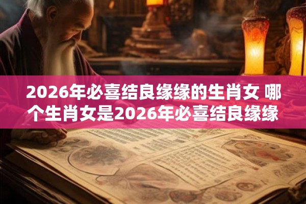 2026年必喜结良缘缘的生肖女 哪个生肖女是2026年必喜结良缘缘的 2026年必喜结良缘缘的生肖女 哪个生肖女是2026年必喜结良缘缘的