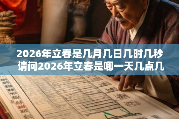 2026年立春是几月几日几时几秒 请问2026年立春是哪一天几点几分