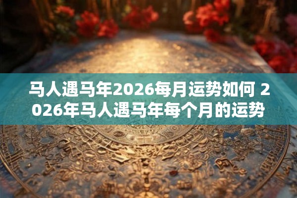 马人遇马年2026每月运势如何 2026年马人遇马年每个月的运势如何