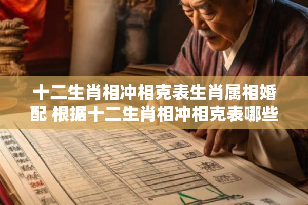 十二生肖相冲相克表生肖属相婚配 根据十二生肖相冲相克表哪些属相之间的婚配应该避免