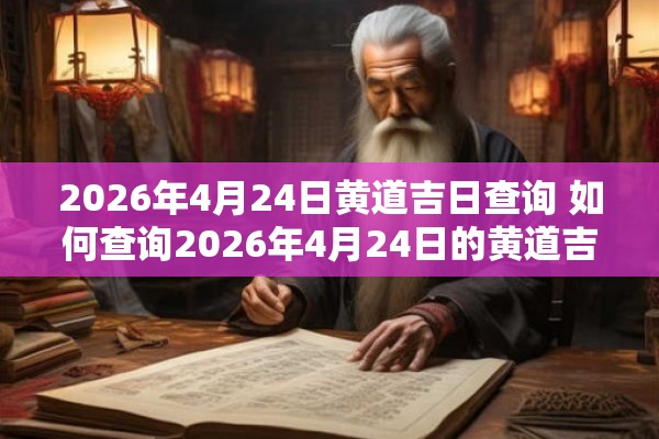 2026年4月24日黄道吉日查询 如何查询2026年4月24日的黄道吉日