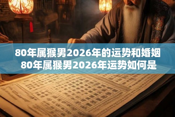 80年属猴男2026年的运势和婚姻 80年属猴男2026年运势如何是否适合结婚
