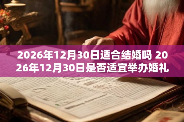 2026年12月30日适合结婚吗 2026年12月30日是否适宜举办婚礼