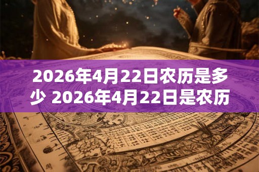 2026年4月22日农历是多少 2026年4月22日是农历几月几日