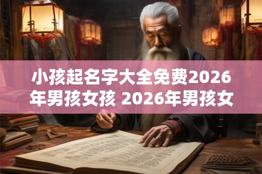 小孩起名字大全免费2026年男孩女孩 2026年男孩女孩小孩起名字大全免费有哪些 小孩起名字大全免费2026年男孩女孩 2026年男孩女孩小孩起名字大全免费有哪些