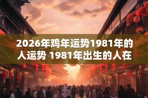 2026年鸡年运势1981年的人运势 1981年出生的人在2026年鸡年的运势如何