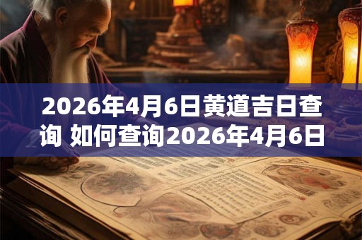 2026年4月6日黄道吉日查询 如何查询2026年4月6日黄道吉日 2026年4月6日黄道吉日查询 如何查询2026年4月6日黄道吉日