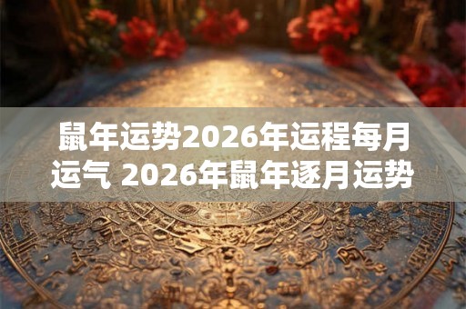 鼠年运势2026年运程每月运气 2026年鼠年逐月运势如何