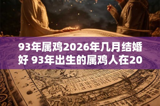 93年属鸡2026年几月结婚好 93年出生的属鸡人在2026年的哪个月适合结婚