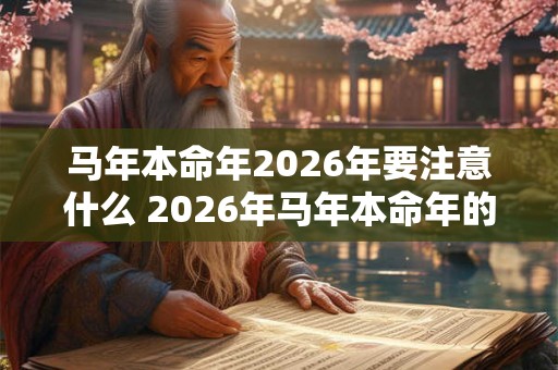 马年本命年2026年要注意什么 2026年马年本命年的人需要注意哪些事项
