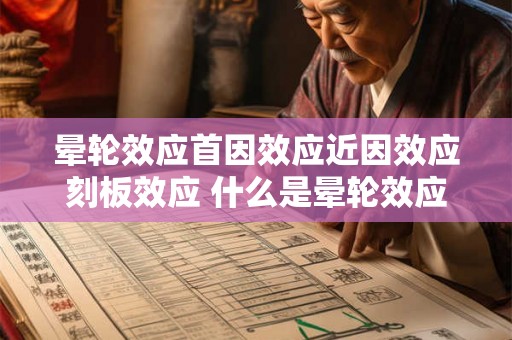 晕轮效应首因效应近因效应刻板效应 什么是晕轮效应首因效应近因效应和刻板效应