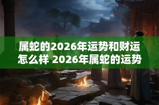 属蛇的2026年运势和财运怎么样 2026年属蛇的运势及财运如何