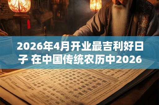 2026年4月开业最吉利好日子 在中国传统农历中2026年4月哪一天是最适合开业的吉利好日子