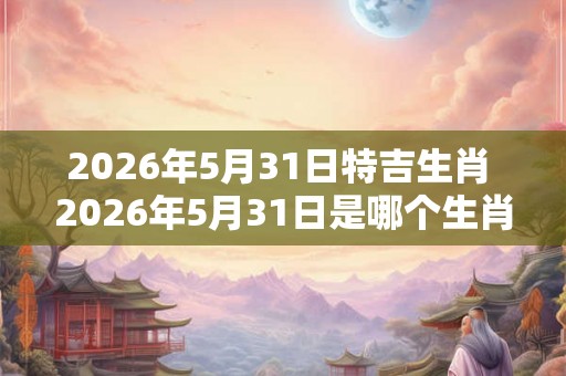 2026年5月31日特吉生肖 2026年5月31日是哪个生肖