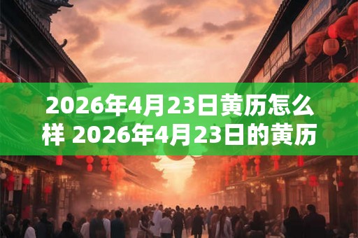 2026年4月23日黄历怎么样 2026年4月23日的黄历是什么样子的