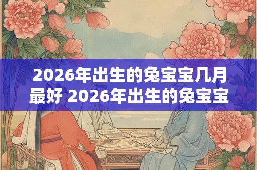 2026年出生的兔宝宝几月最好 2026年出生的兔宝宝哪个月份最适合出生