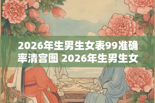 2026年生男生女表99准确率清宫图 2026年生男生女清宫表99准确率真的可靠吗