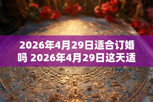 2026年4月29日适合订婚吗 2026年4月29日这天适合作为订婚日吗