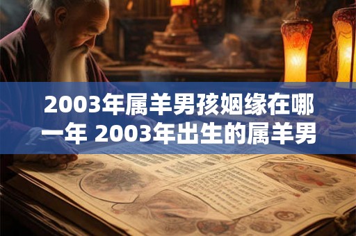 2003年属羊男孩姻缘在哪一年 2003年出生的属羊男孩何时能够遇到姻缘