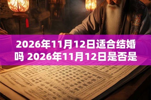 2026年11月12日适合结婚吗 2026年11月12日是否是一个适宜结婚的日子