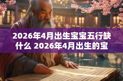2026年4月出生宝宝五行缺什么 2026年4月出生的宝宝五行上有哪些缺陷