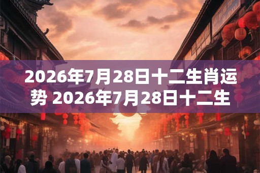2026年7月28日十二生肖运势 2026年7月28日十二生肖的运势如何有哪些宜忌之事需注意