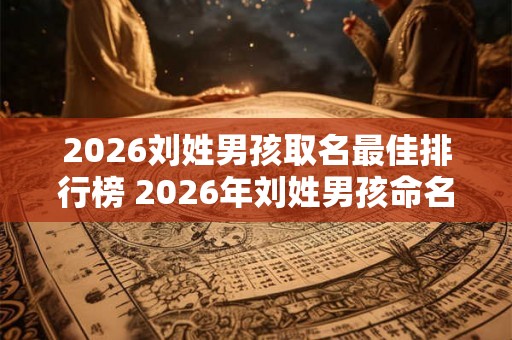 2026刘姓男孩取名最佳排行榜 2026年刘姓男孩命名排行榜出炉是否能帮助准爸爸妈妈选择最佳名字