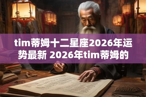 tim蒂姆十二星座2026年运势最新 2026年tim蒂姆的十二星座运势如何