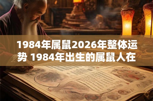 1984年属鼠2026年整体运势 1984年出生的属鼠人在2026年的运势如何
