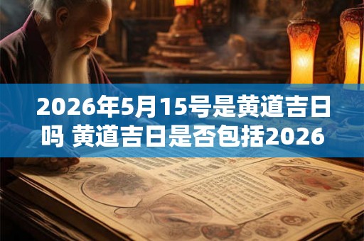 2026年5月15号是黄道吉日吗 黄道吉日是否包括2026年5月15号 2026年5月15号是黄道吉日吗 黄道吉日是否包括2026年5月15号