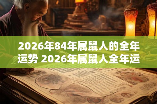 2026年84年属鼠人的全年运势 2026年属鼠人全年运势如何是否顺利发展