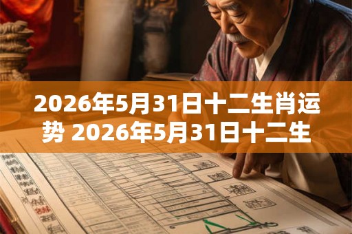 2026年5月31日十二生肖运势 2026年5月31日十二生肖的运势如何