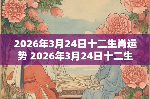 2026年3月24日十二生肖运势 2026年3月24日十二生肖的运势如何