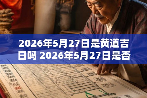 2026年5月27日是黄道吉日吗 2026年5月27日是否为适宜结婚的黄道吉日