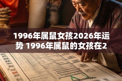 1996年属鼠女孩2026年运势 1996年属鼠的女孩在2026年会有怎样的运势呢