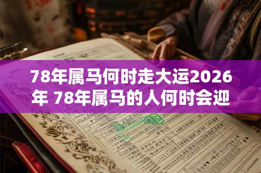 78年属马何时走大运2026年 78年属马的人何时会迎来大运2026年是否是机遇之年 78年属马何时走大运2026年 78年属马的人何时会迎来大运2026年是否是机遇之年