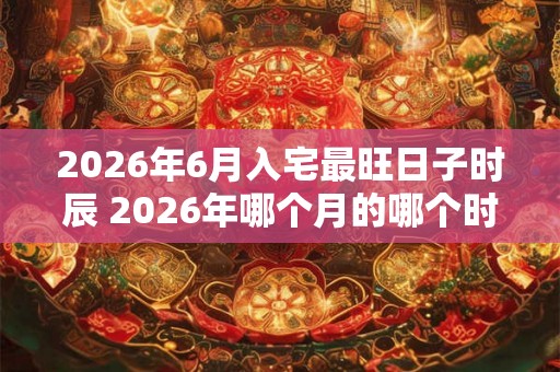2026年6月入宅最旺日子时辰 2026年哪个月的哪个时辰是入宅最旺的日子